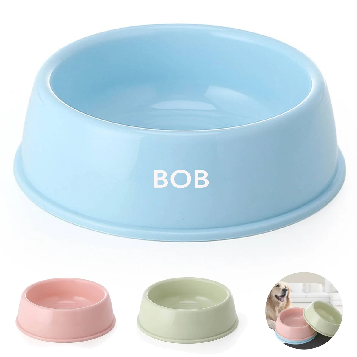 Colored Single Large Capacity Plastic Pet Bowl 1