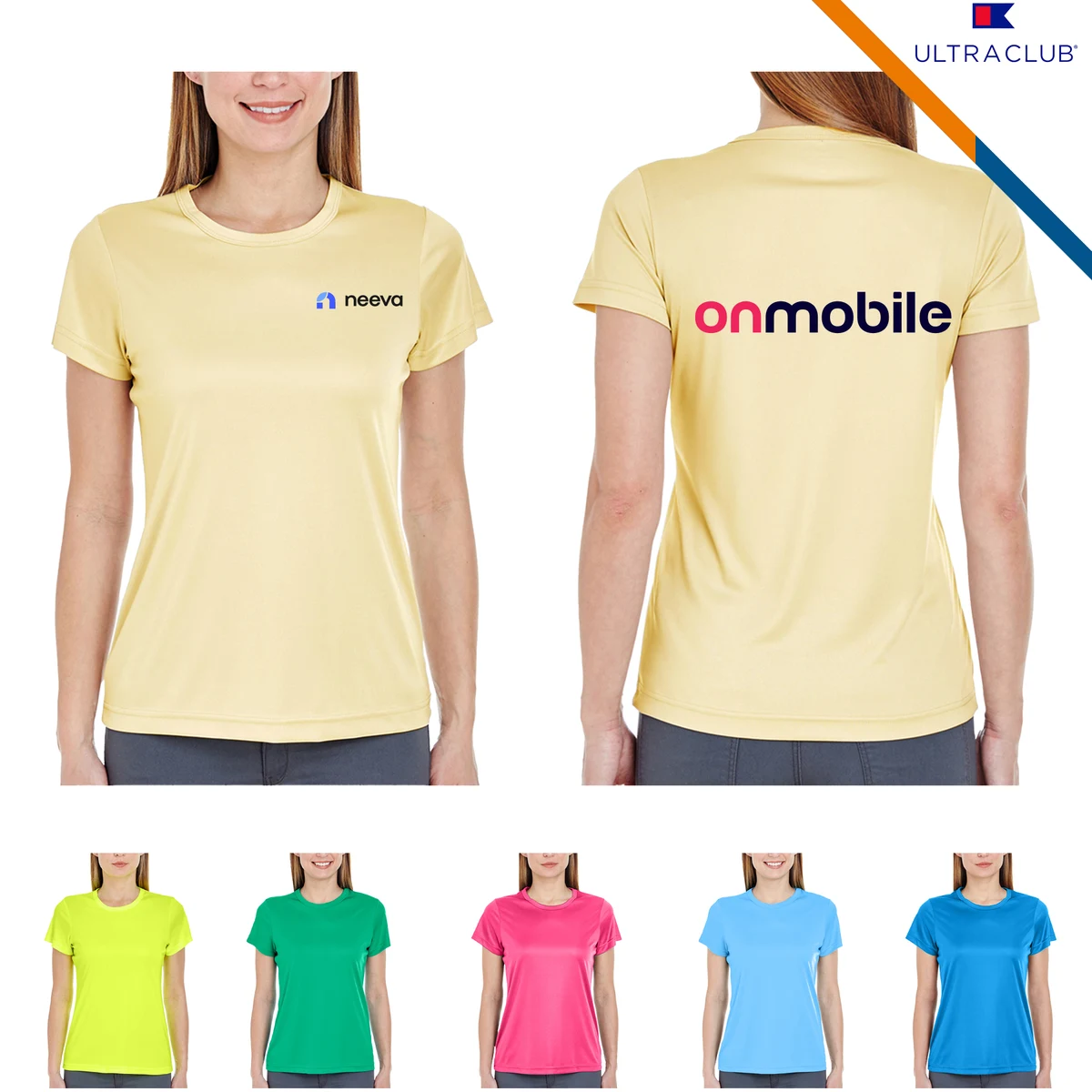 UltraClub® 4 oz Ladies' Cool & Dry Performance T-Shirts 1