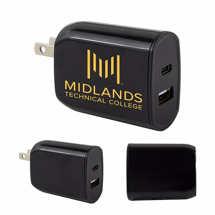 "Voltcharge" 12.5W 2-In-1 USB And Type C Wall Charger Adapter – UL Listed And Compliant
