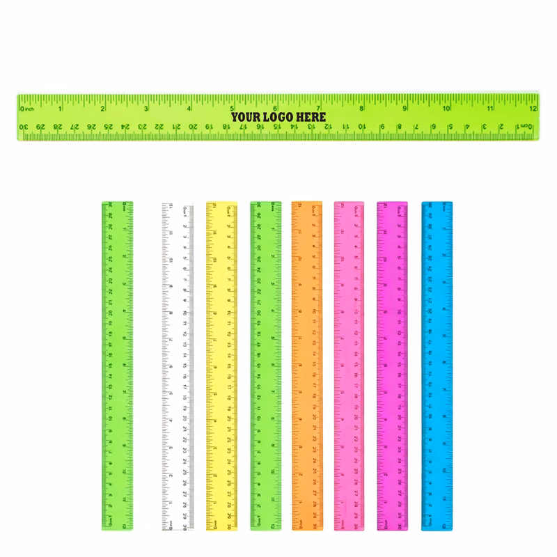 11.8 Inch Clear Plastic Ruler School Office Supply