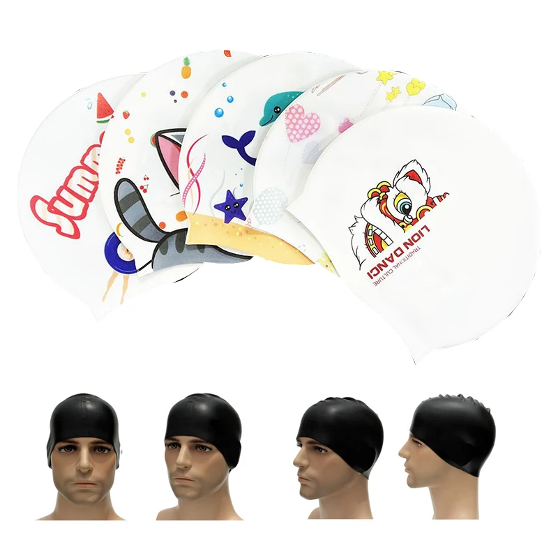 Silicone Swimming Cap Colored Swim Cap 1