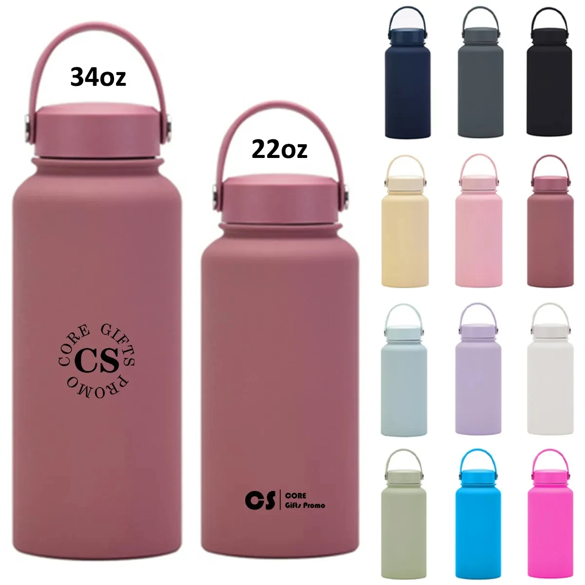 Colorful Insulated Water Bottle, custom water bottle with logo imprint 1