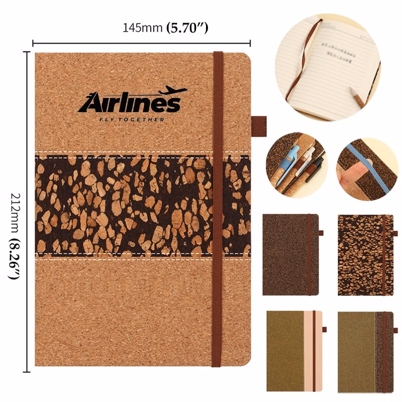Soft Cork Cover A5 Lined Journal Personal Organizer