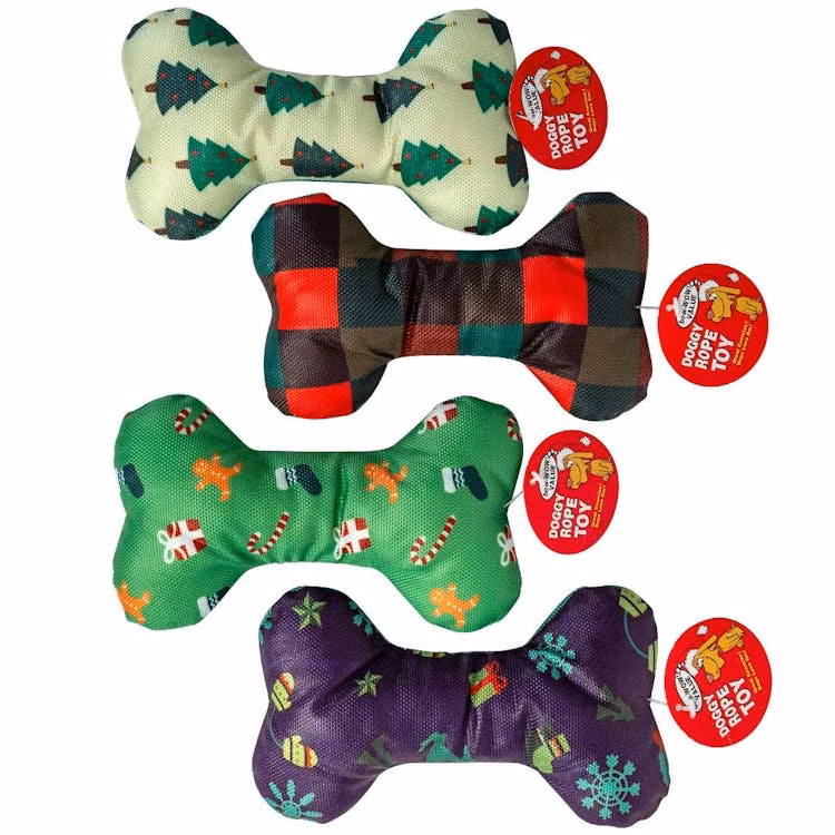 Christmas Canvas Dog Toys - Assorted Styles