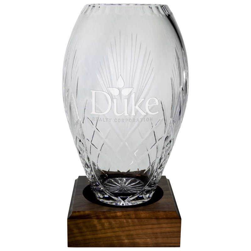 Large Westgate Crystal Vase With Base