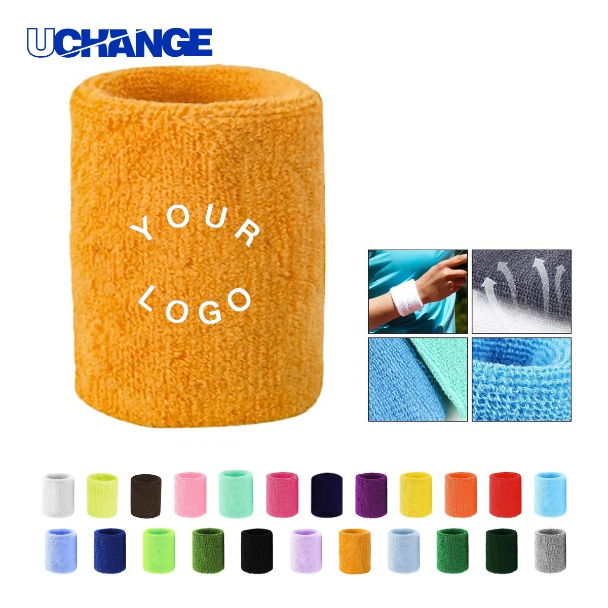Stretchable Cotton Sweatband Wristband for Athletes and Fitness 1