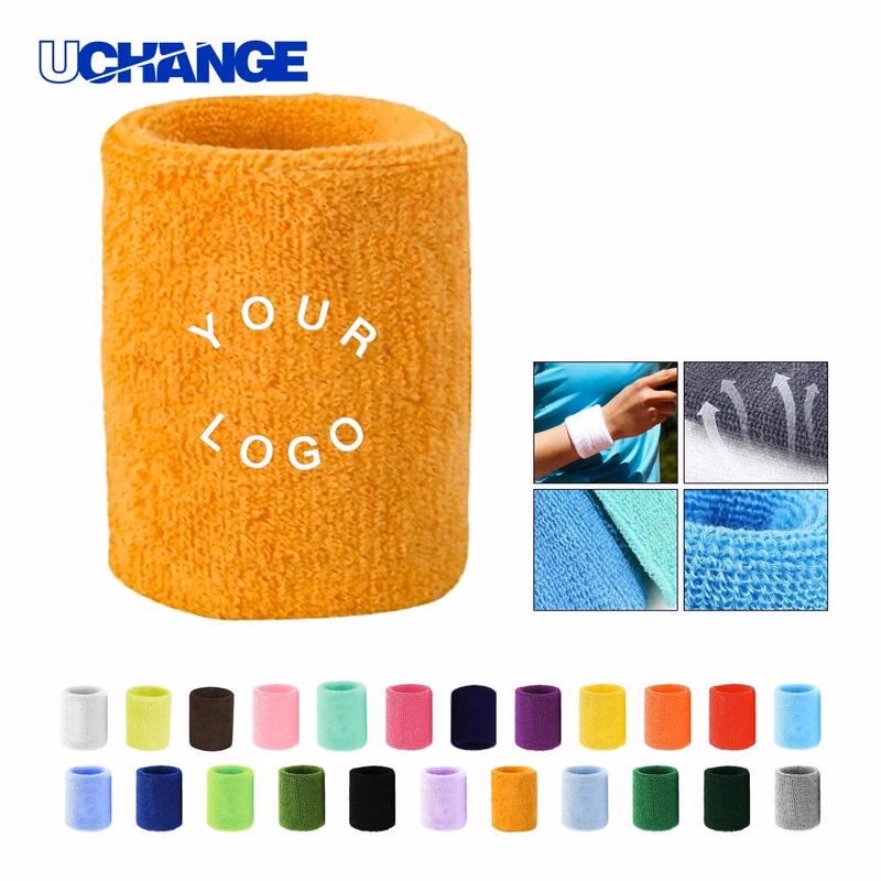 Stretchable Cotton Sweatband Wristband for Athletes and Fitness