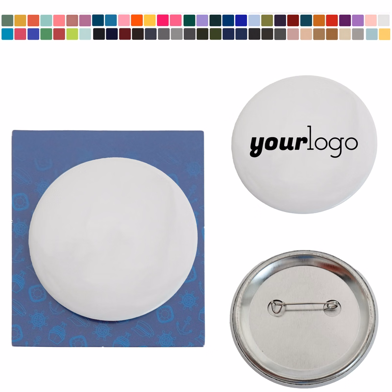Round Tinplate Brooch Pins for Custom Logo Printing
