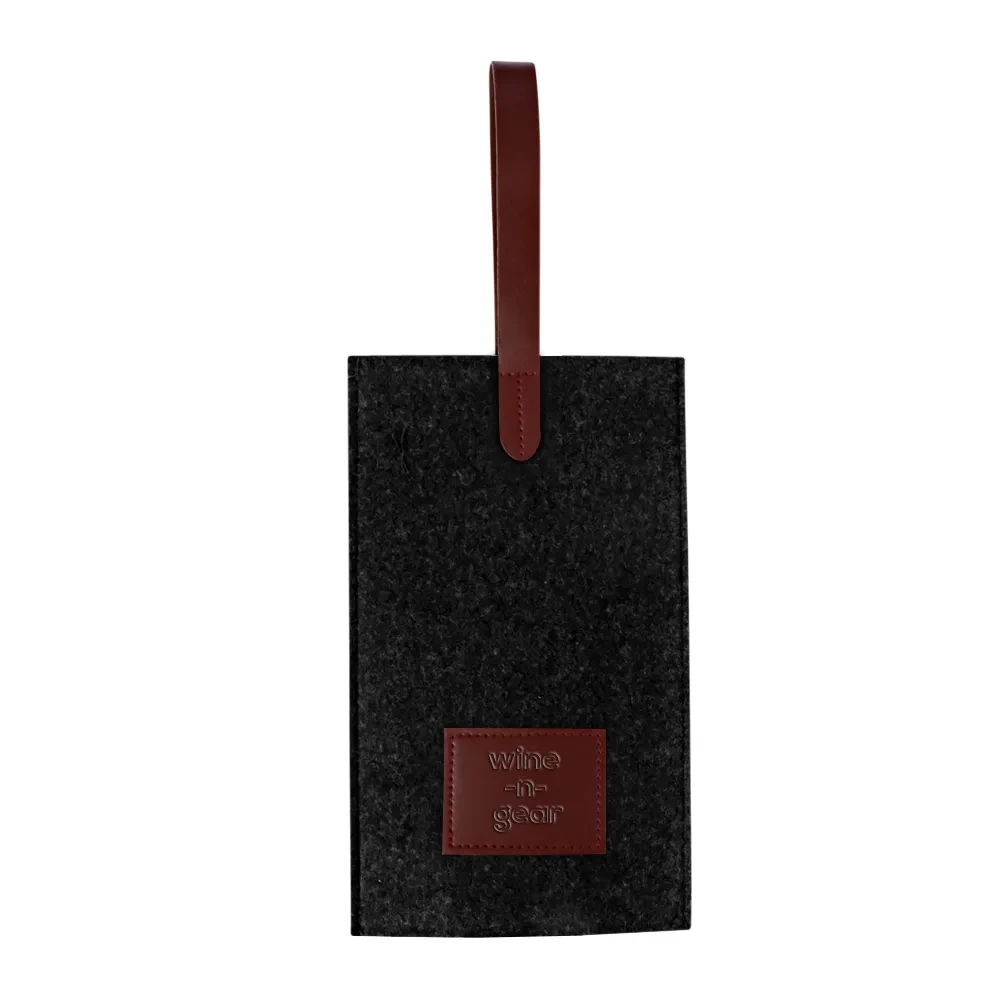 1-Bottle Felt Wine Tote 1