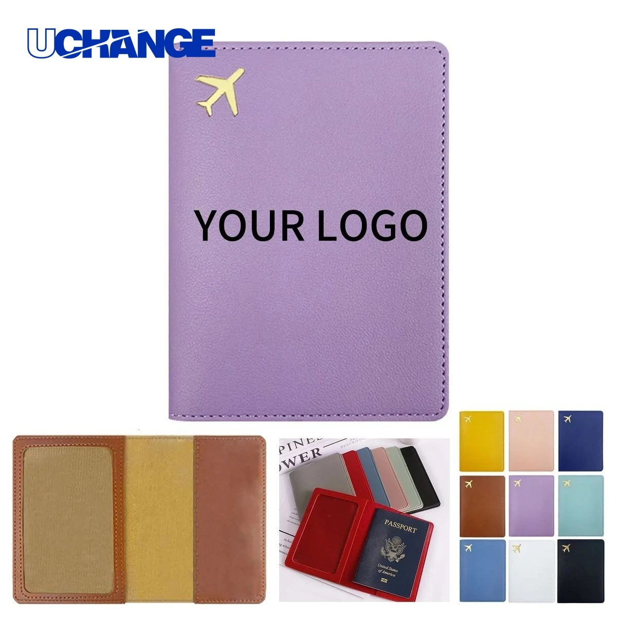 PU Leather Passport Cover Organizer for Travel Use 1