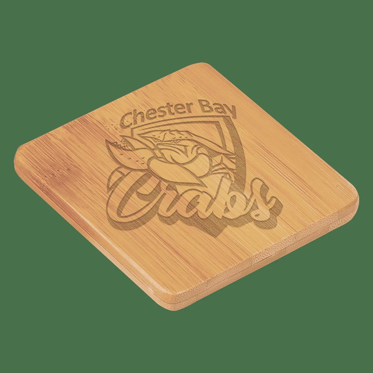 3 1/2" x 3 1/2" Square Bamboo Coaster 1