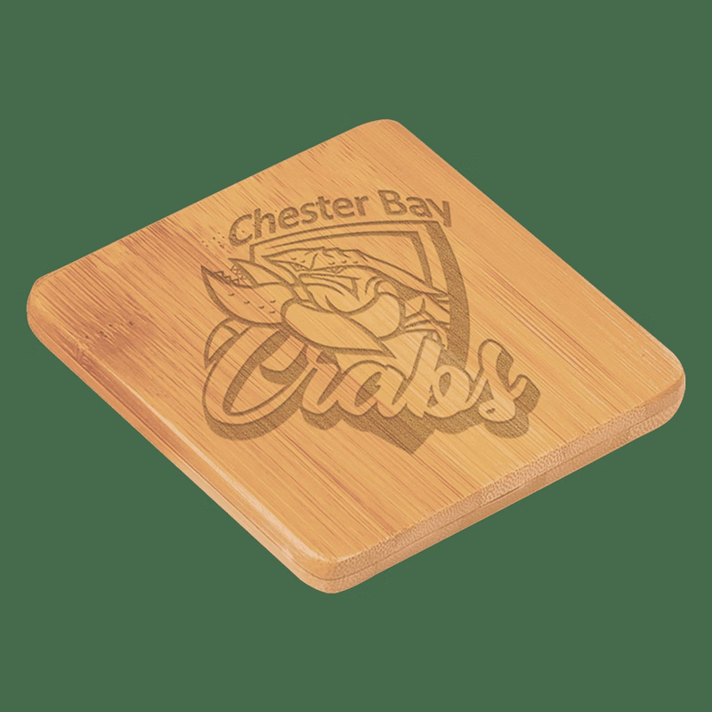 3 1/2" x 3 1/2" Square Bamboo Coaster