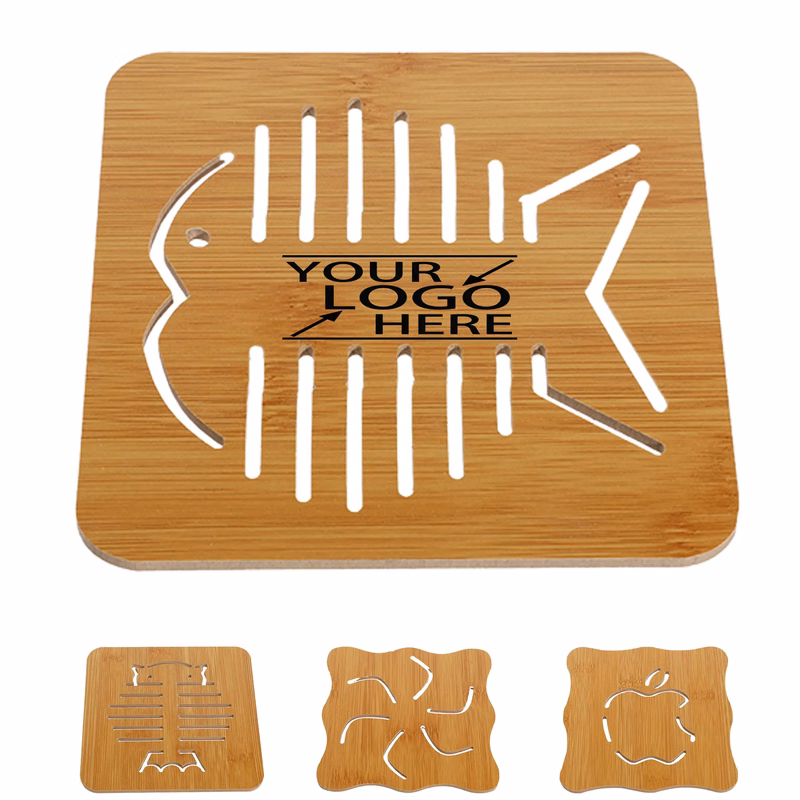 Bamboo Plum Blossom Shaped Heat Insulating Pot Pads