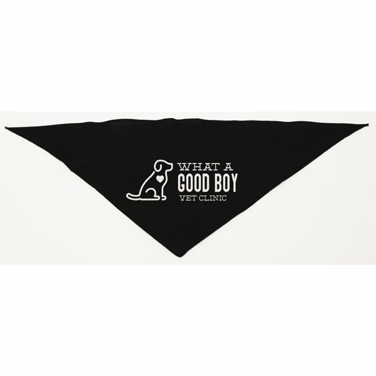 Personalized Small Black Triangle Pet Bandana