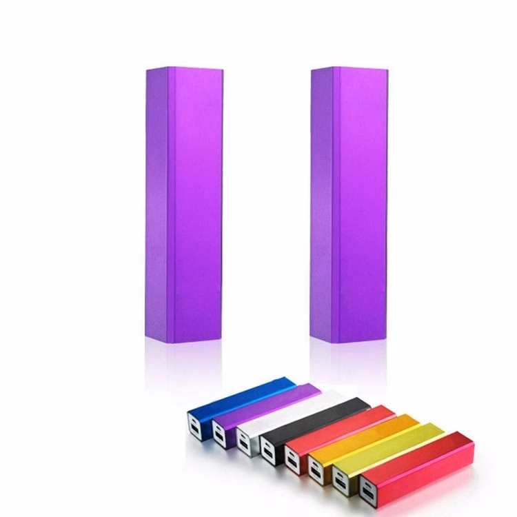 Portable Rectangular Lipstick Power Bank 2600 mAh