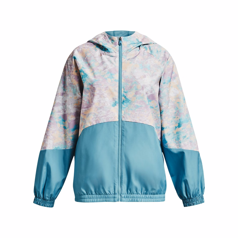 Girls' UA Woven Printed Full-Zip Jacket 
