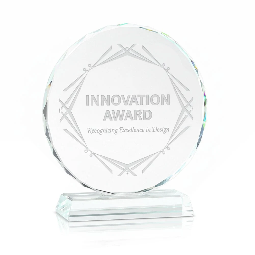 Round Shape Crystal Glass Award 1