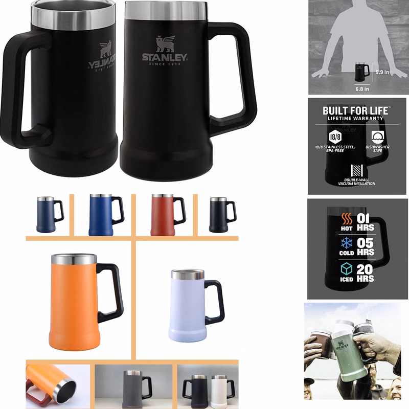 24oz Stainless Steel Beer Mug