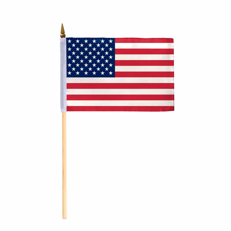 USA Printed Stick Flags - 6" x 9"