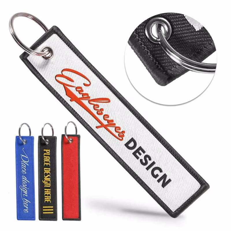 Personalized Double-Sided Embroidered Keychain