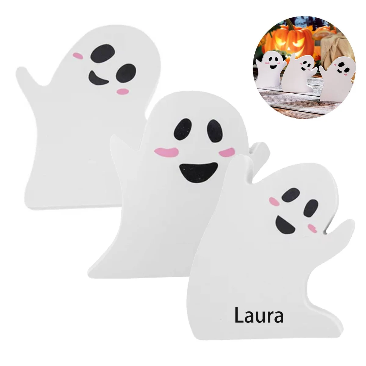 Plastic Halloween Ghost Decoration Pendant 1