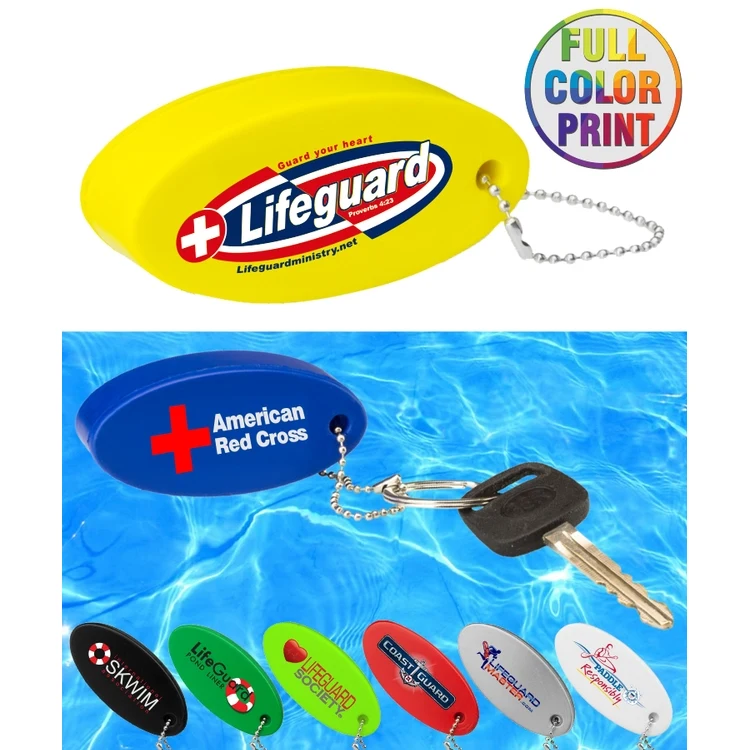 Floating Stress Reliever Keychain Ball - Full Color 1