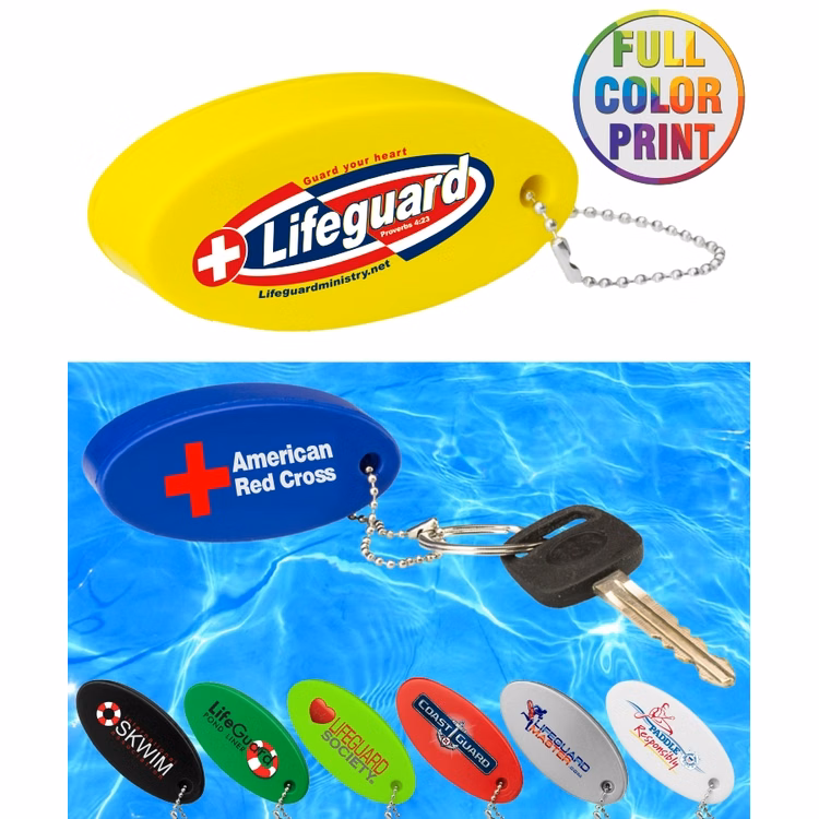 Floating Stress Reliever Keychain Ball - Full Color