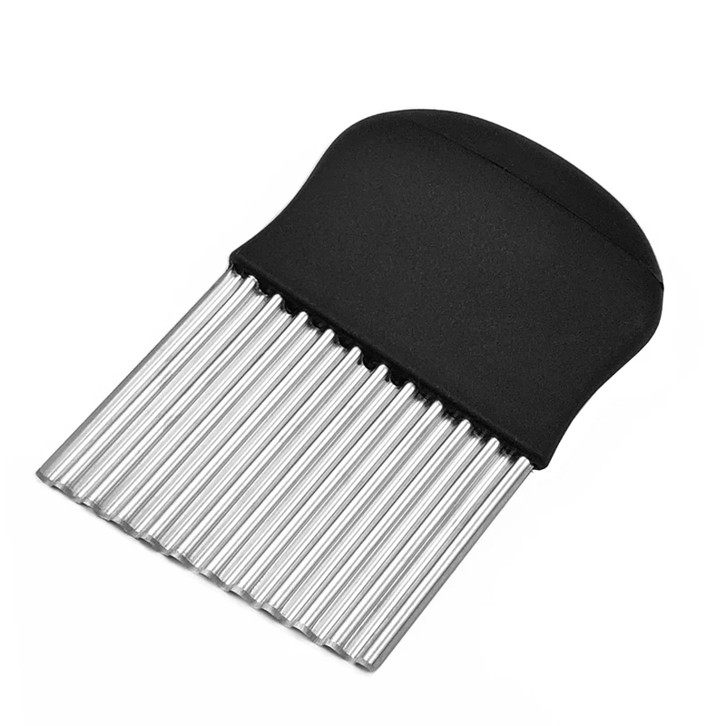 Stainless Stee Large Crinkle Cutter Potato Knife Cutter French Fry Slicer Potato Cutter Fruit Vegeta 1