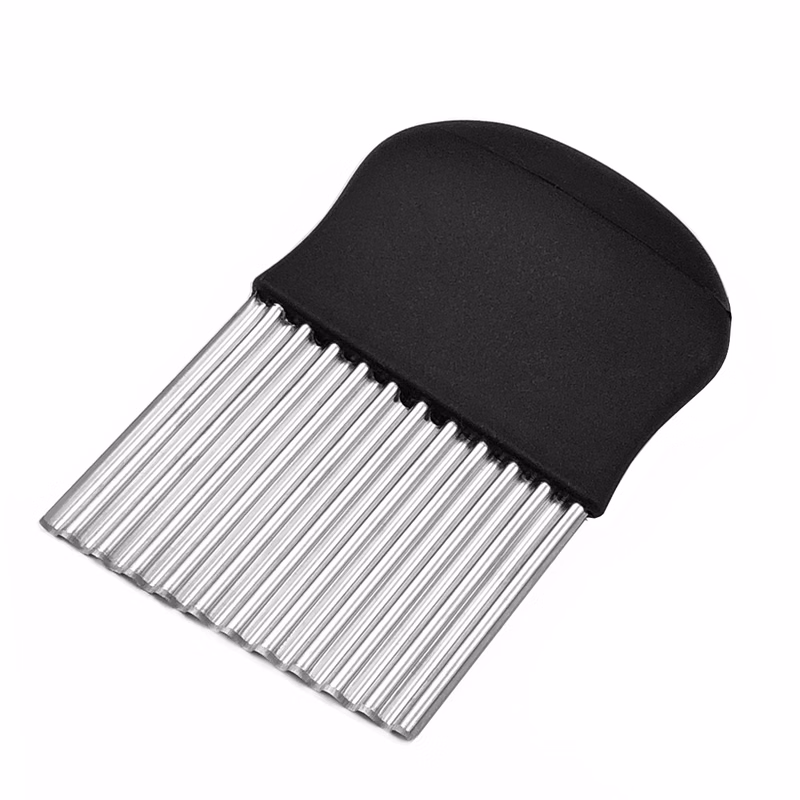 Stainless Stee Large Crinkle Cutter Potato Knife Cutter French Fry Slicer Potato Cutter Fruit Vegeta