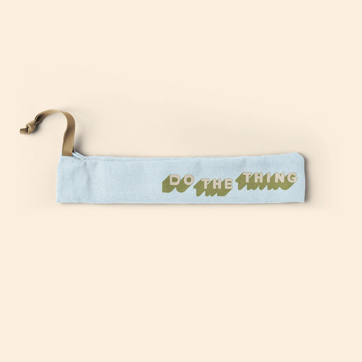 POUCH FOR REUSABLE STRAWS - DENIM - POUCH EMPTY 1