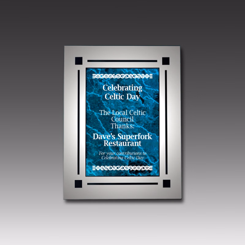 Clearplaq Marble Graphic Acrylic Plaque (7"x9"x3/8")