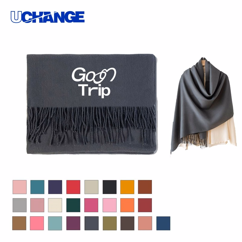 Solid Color Faux Cashmere Scarf Accessory