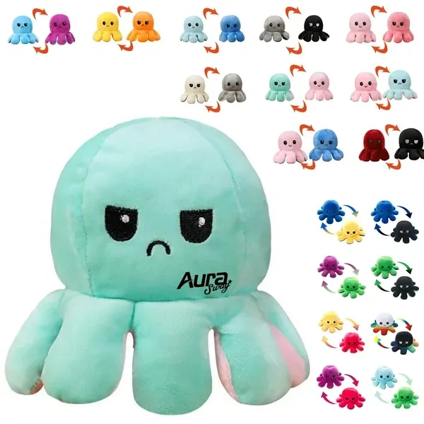 Custom Reversible Flip Octopus Plush Toy — Mood-Changing Stress Relief Kids Toy 1