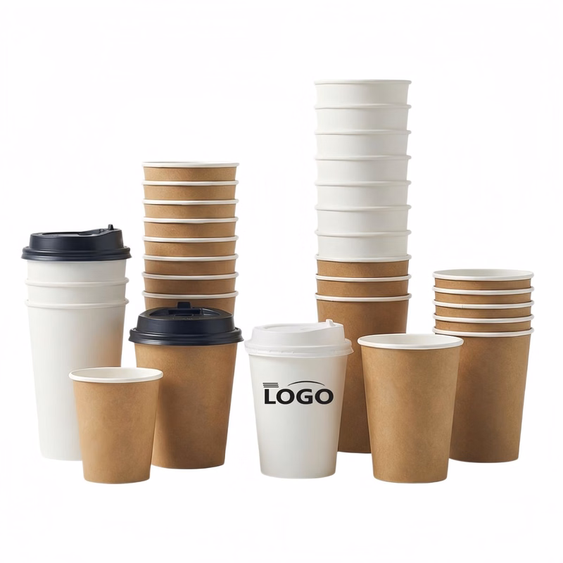 16 oz Disposable Double Wall Coffee Cups with Lid