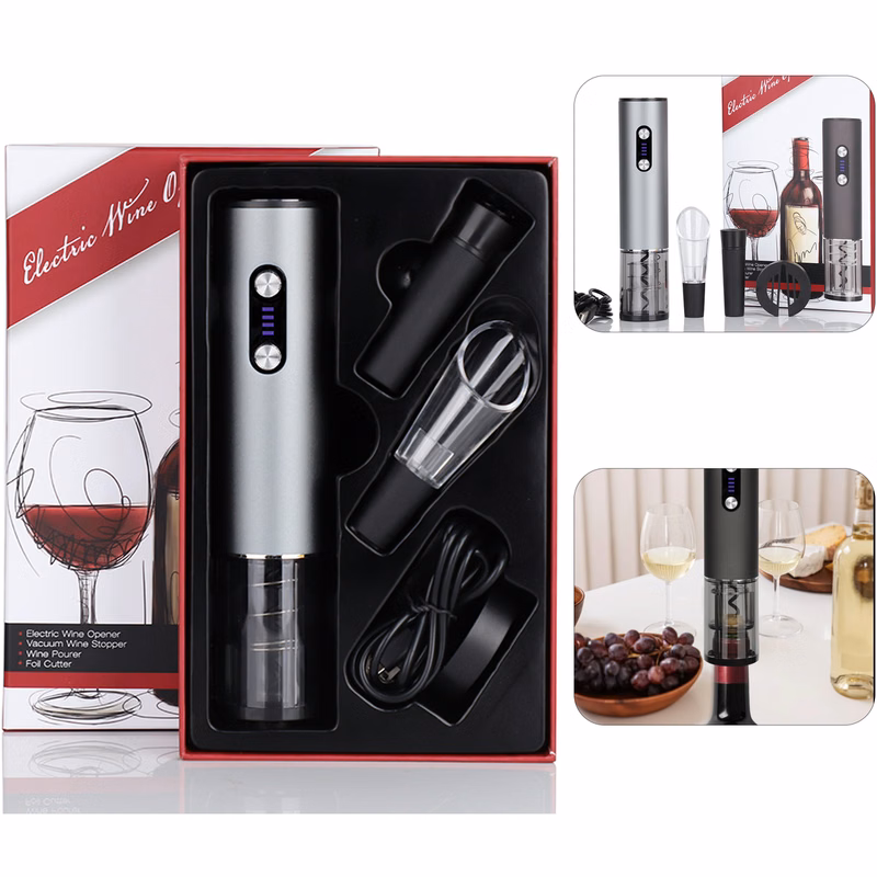 Boxed Electric Wine Opener Set