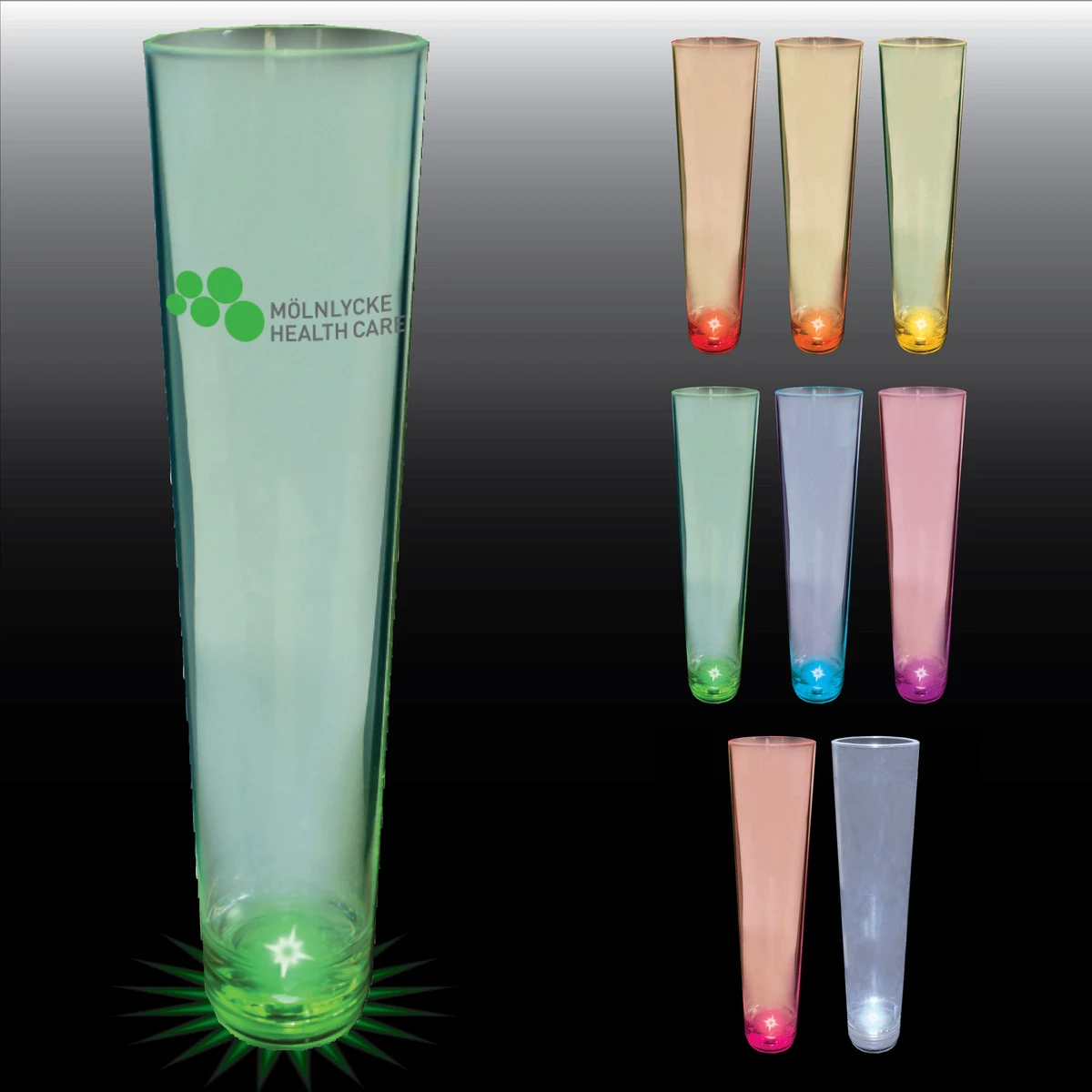 7oz Light Up Plastic Champagne Shooter Flute 1
