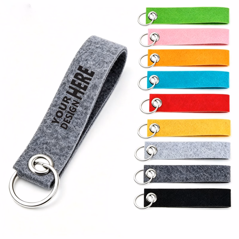 Custom Logo Felt Keychain