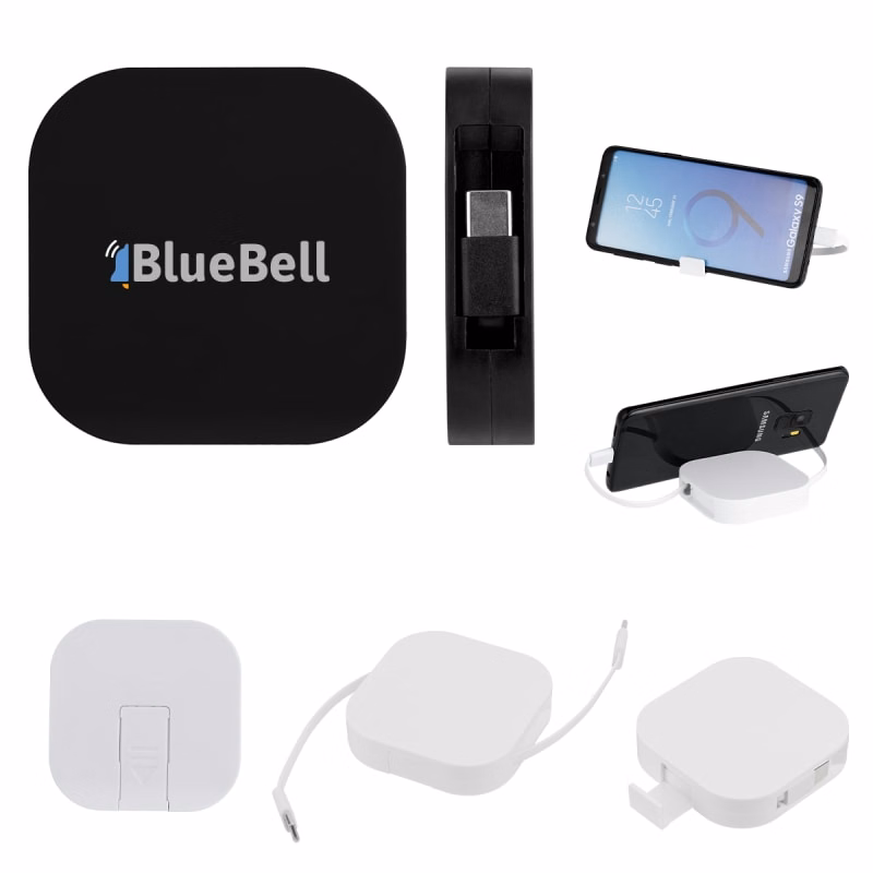 60W RABS Retractable Quick Charging Cable & Phone Stand
