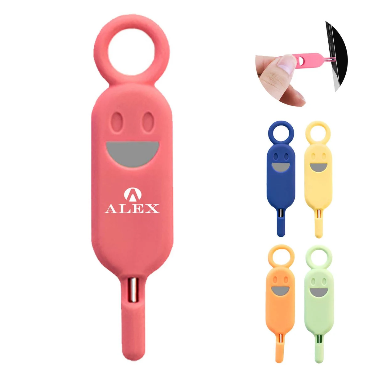 Portable Durable Silicone Covered SIM Card Ejector Tool 1