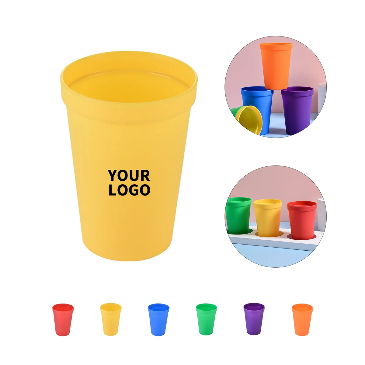 16 Oz Recyclable Plastic Stadium Cup 1