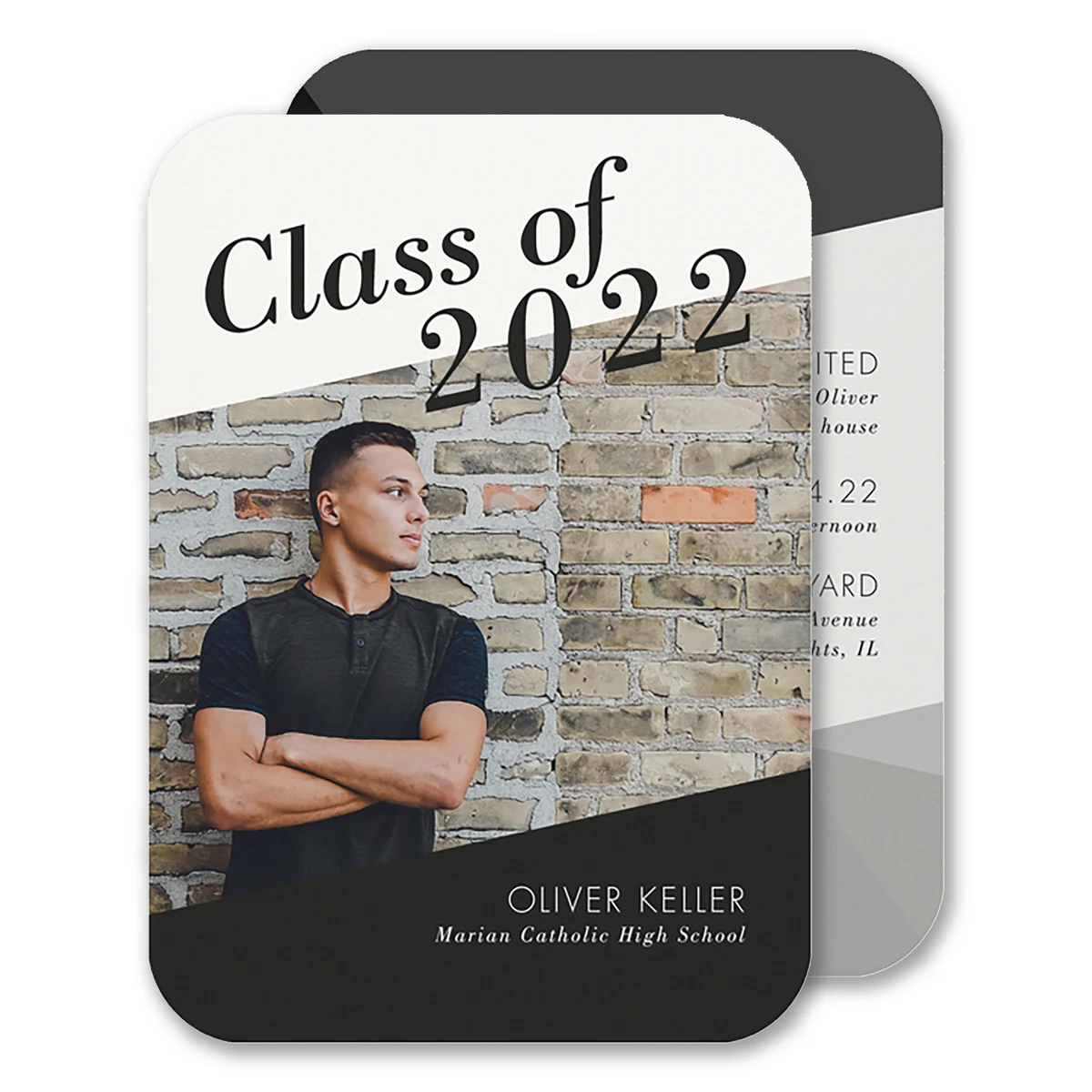 Diagonal Lines - Graduation Invitation 1