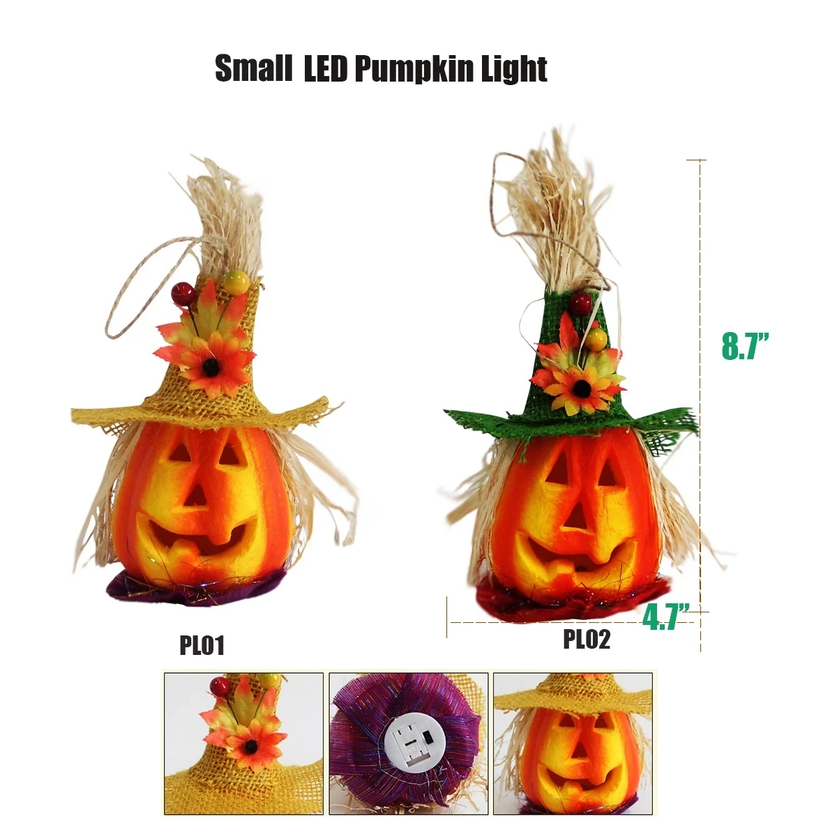 Halloween Skull Hanging Banner Decorations LED Pumpkin 1