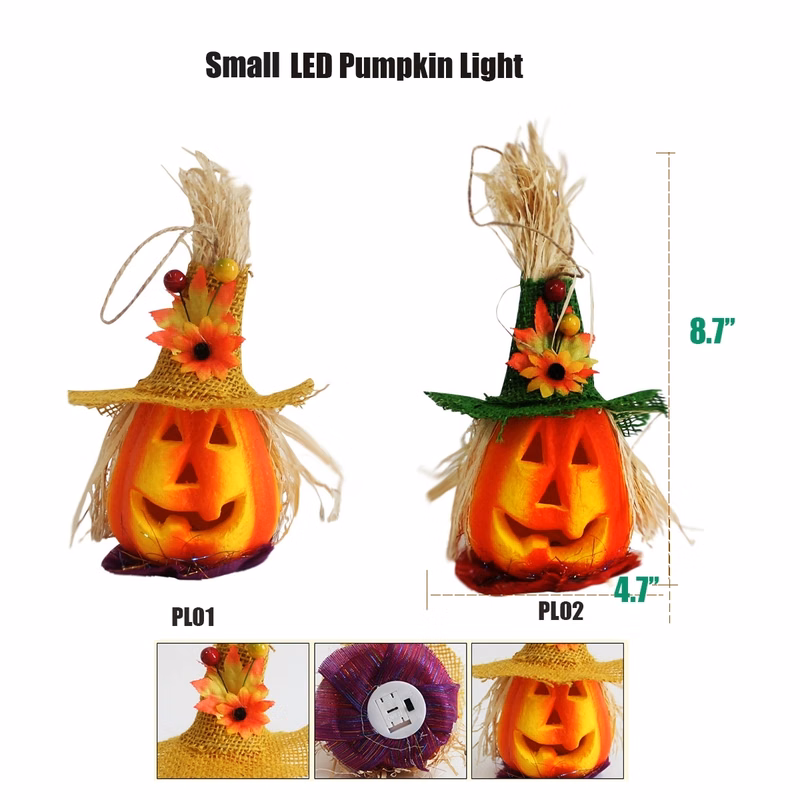 Halloween Skull Hanging Banner Decorations LED Pumpkin