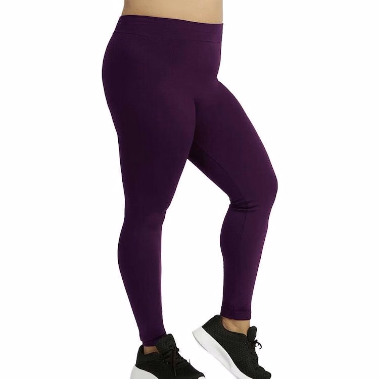 Women's Fleece Lined Leggings - Deep Purple XL