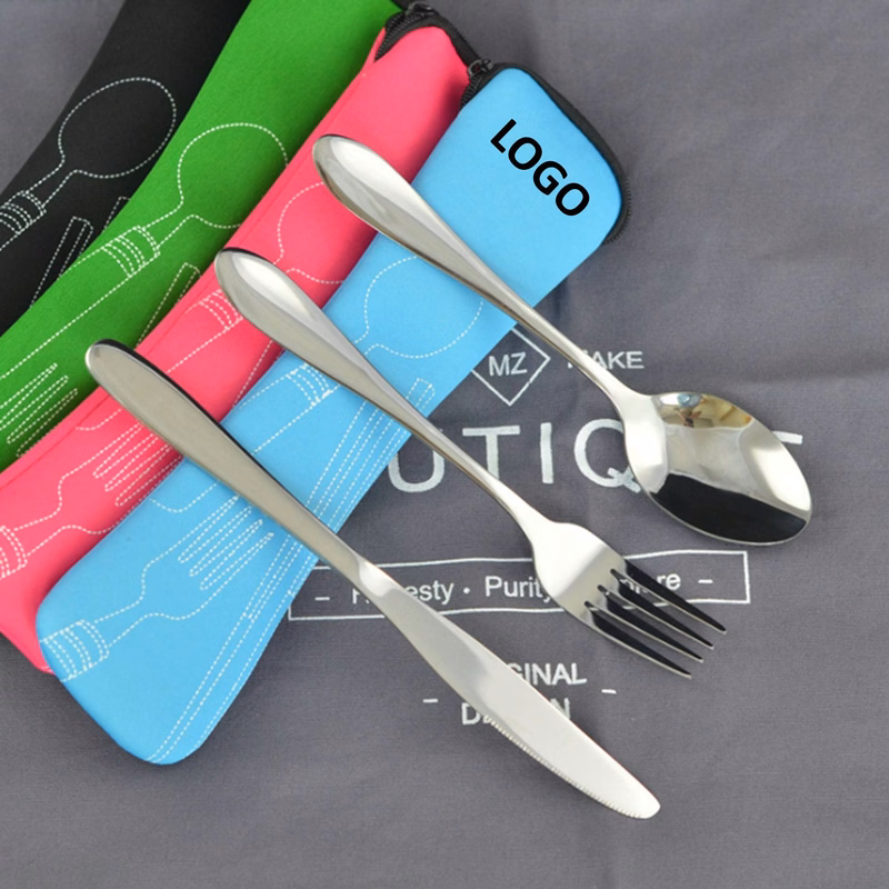 Portable Stainless Steel 3 Piece Cutlery Set