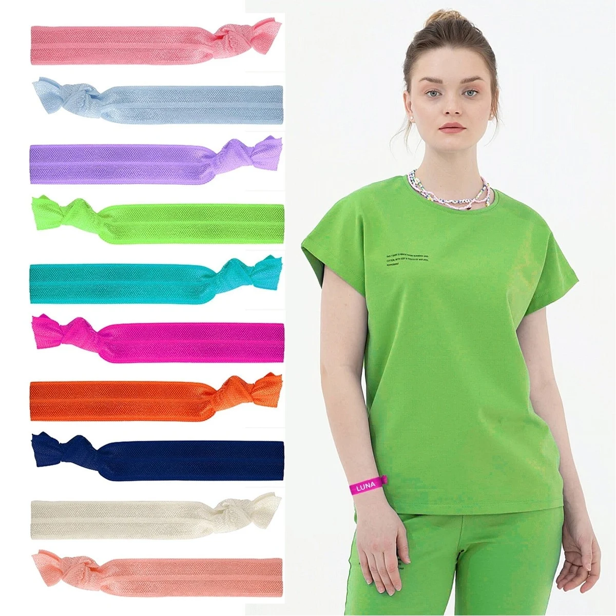 Colorful Elastic Knotted Hair Tie 1