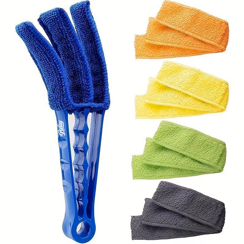 Window Blind Cleaner Duster Brush with 5 Microfiber Sleeves
