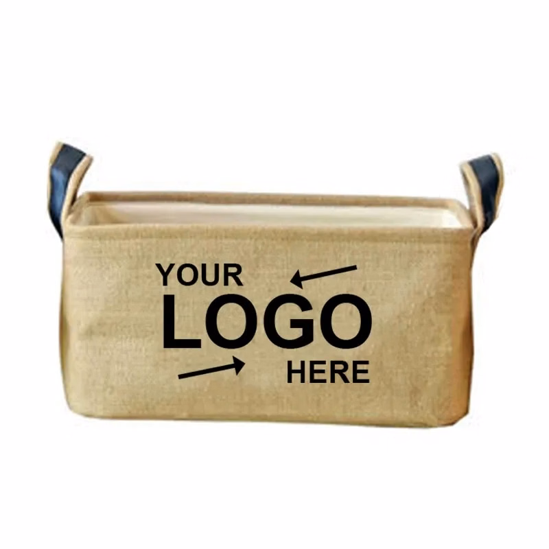 Collapsible Jute Organizer Basket