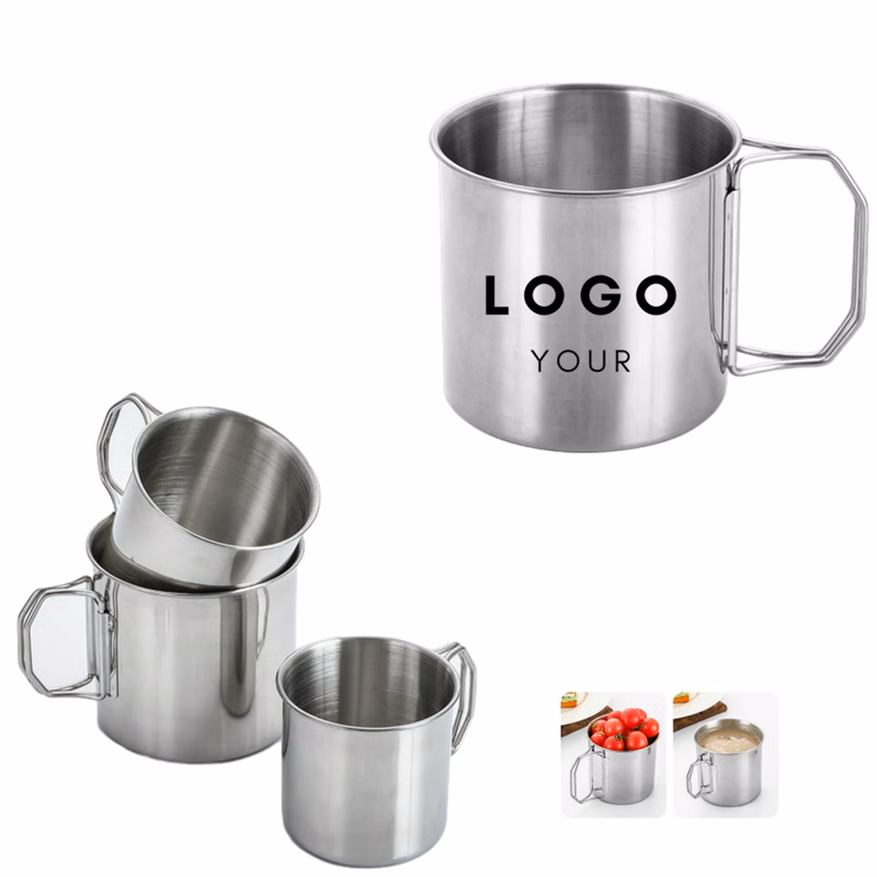 Portable Coffee Cup with Folding Handle