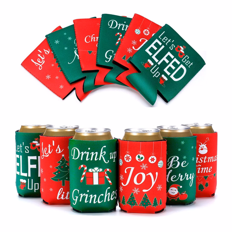Christmas Neoprene Can Cooler